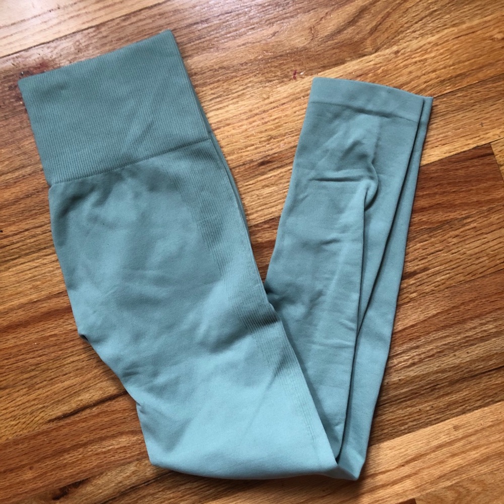 Sea-foam green full length leggings